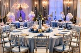 Elegant banquet tables and chairs