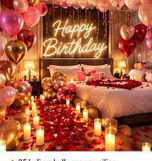The Romantic Birthday Experience bedroom styling